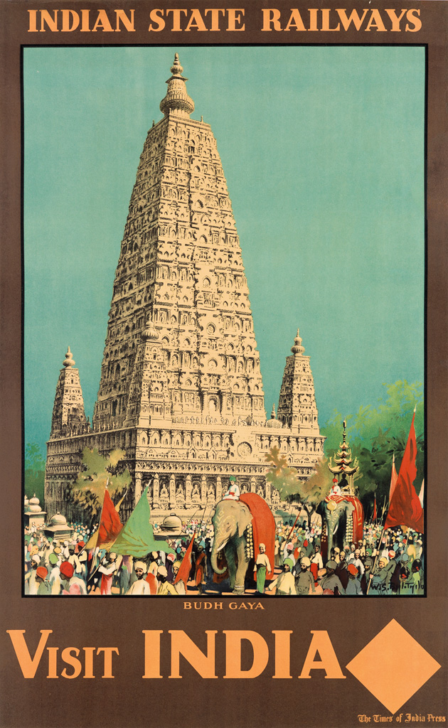 WILLIAM SPENCER BAGDATOPOULOS (1888-1965). VISIT INDIA / BUDH GAYA. 39x24 inches, 99x61 cm. [M.S. Associated Printers, Madras.]